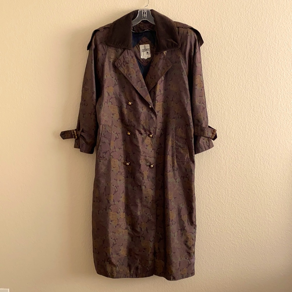J. Gallery Vintage Floral Trench Coat